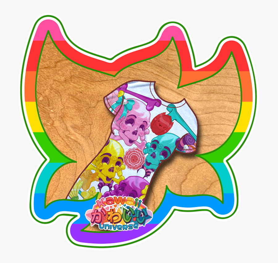 Kawaii Universe Cute Skulls Shirt Girl Pic 01, Transparent Clipart
