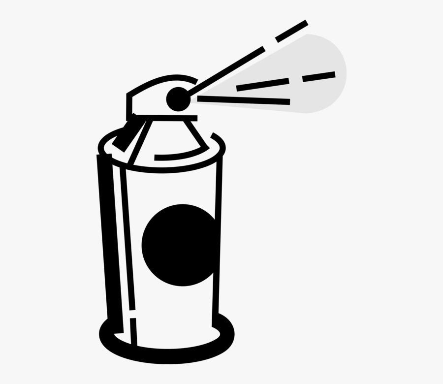 Vector Illustration Of Personal Grooming Aerosol Hair - Hair Spray Clipart Black And White, Transparent Clipart