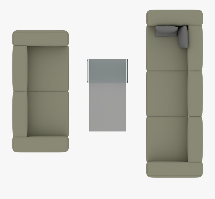 Transparent Sofa Clipart - Furniture Top View Png, Transparent Clipart