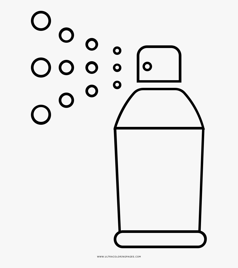 Spray Can Coloring Page - Lata De Spray Para Colorear, Transparent Clipart