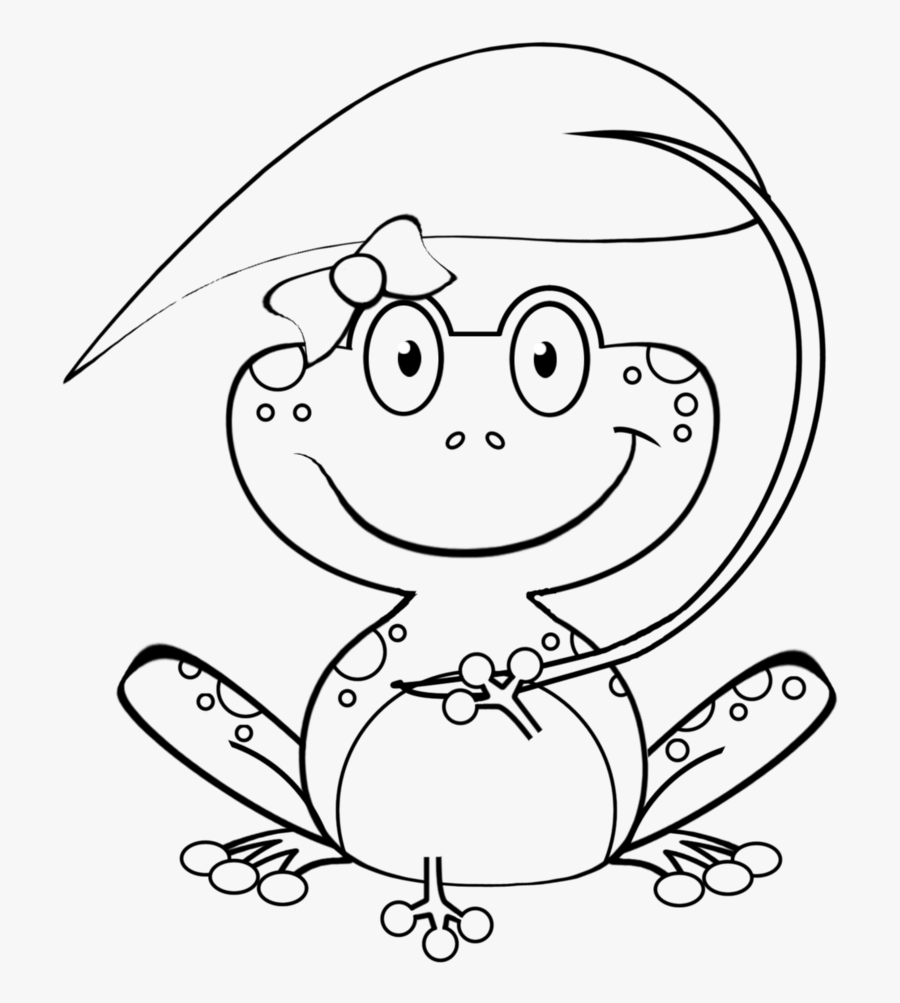 Transparent Frogs Clipart - Girl Frog Drawing, Transparent Clipart