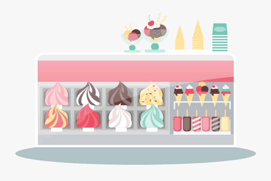 Ice Cream Shop Illustration, Transparent Clipart