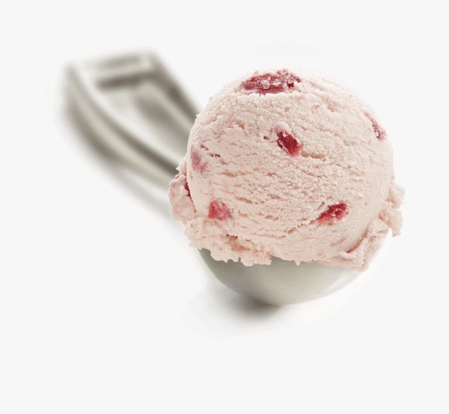 Strawberry Ice Cream Strawberry 1 Scoop - Cookie Dough Png, Transparent Clipart