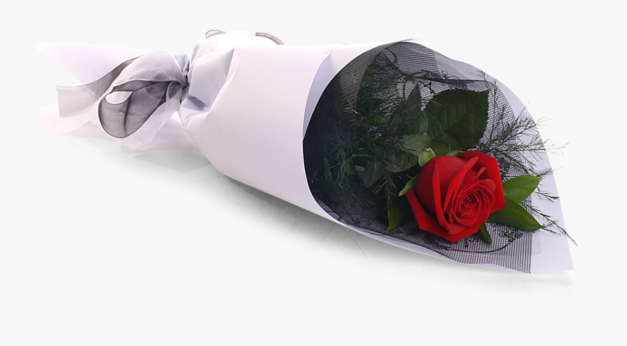 Single Red Rose - Single Rose Bouquet Hd, Transparent Clipart