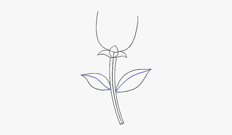 How To Draw Simple Rose - Drawing, Transparent Clipart
