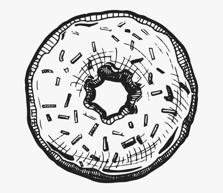Donut Illustration Black And White , Free Transparent Clipart ClipartKey
