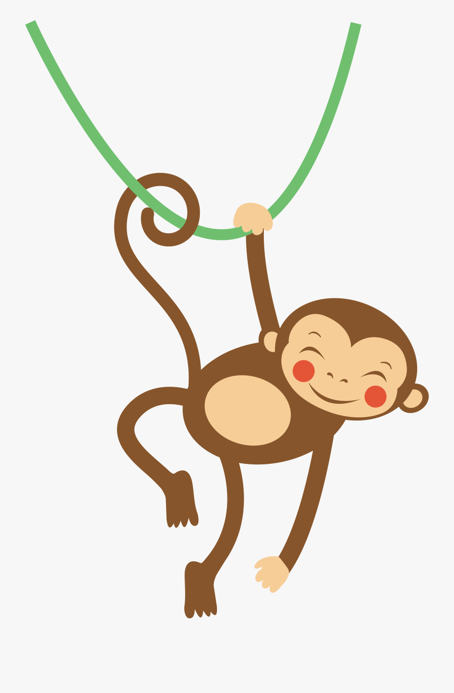 Monkey Cartoon Clip Art Letter Animal Star - Cute Monkey Clipart Png, Transparent Clipart