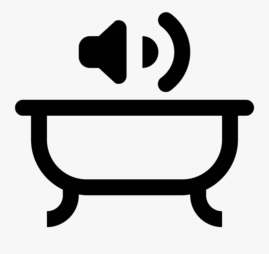 Bathroom Sound Icon, Transparent Clipart