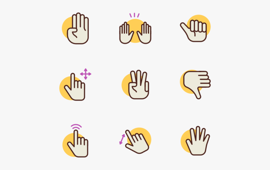 Hand Gestures, Transparent Clipart