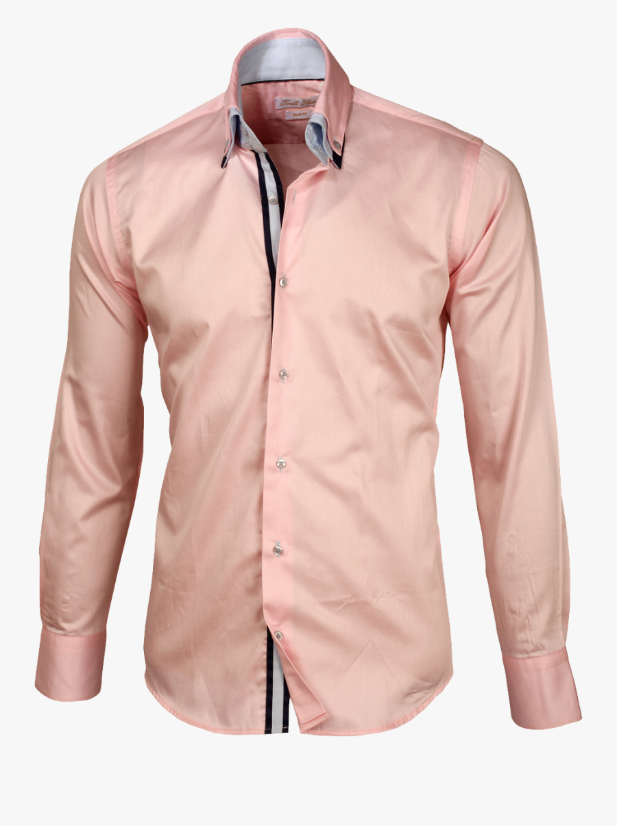Slim Fit Men"s Full Shirts Png Image - Pink Dress Shirt Png, Transparent Clipart