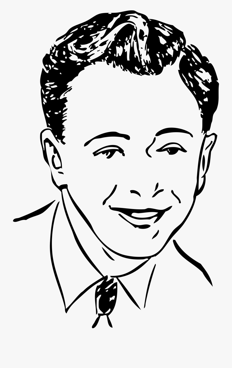 Transparent Haircut Png - Gents Face Line Art Png, Transparent Clipart