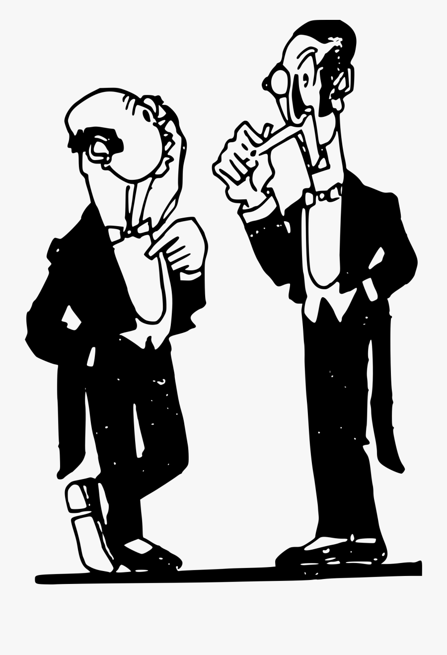 See Clipart Gents - Two White People Talking Cartoon, Transparent Clipart