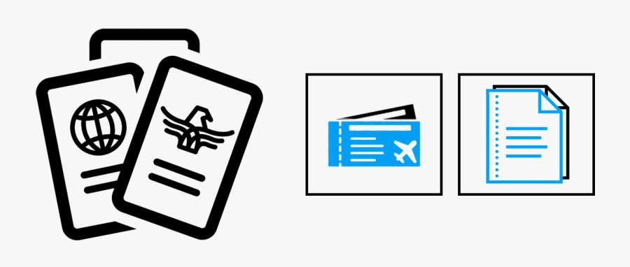 Essential Travel Documents - Travel Documents Clipart, Transparent Clipart