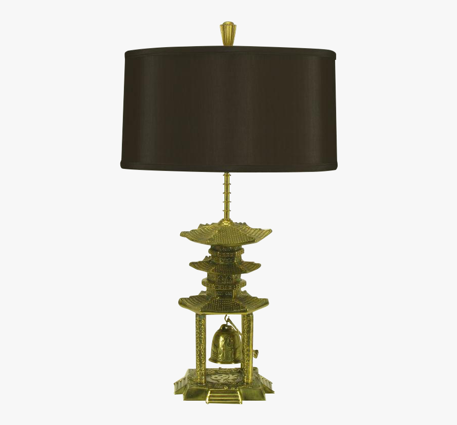 Brass Pagoda Temple Table Lamp With Hanging Bell On - Pagoda, Transparent Clipart