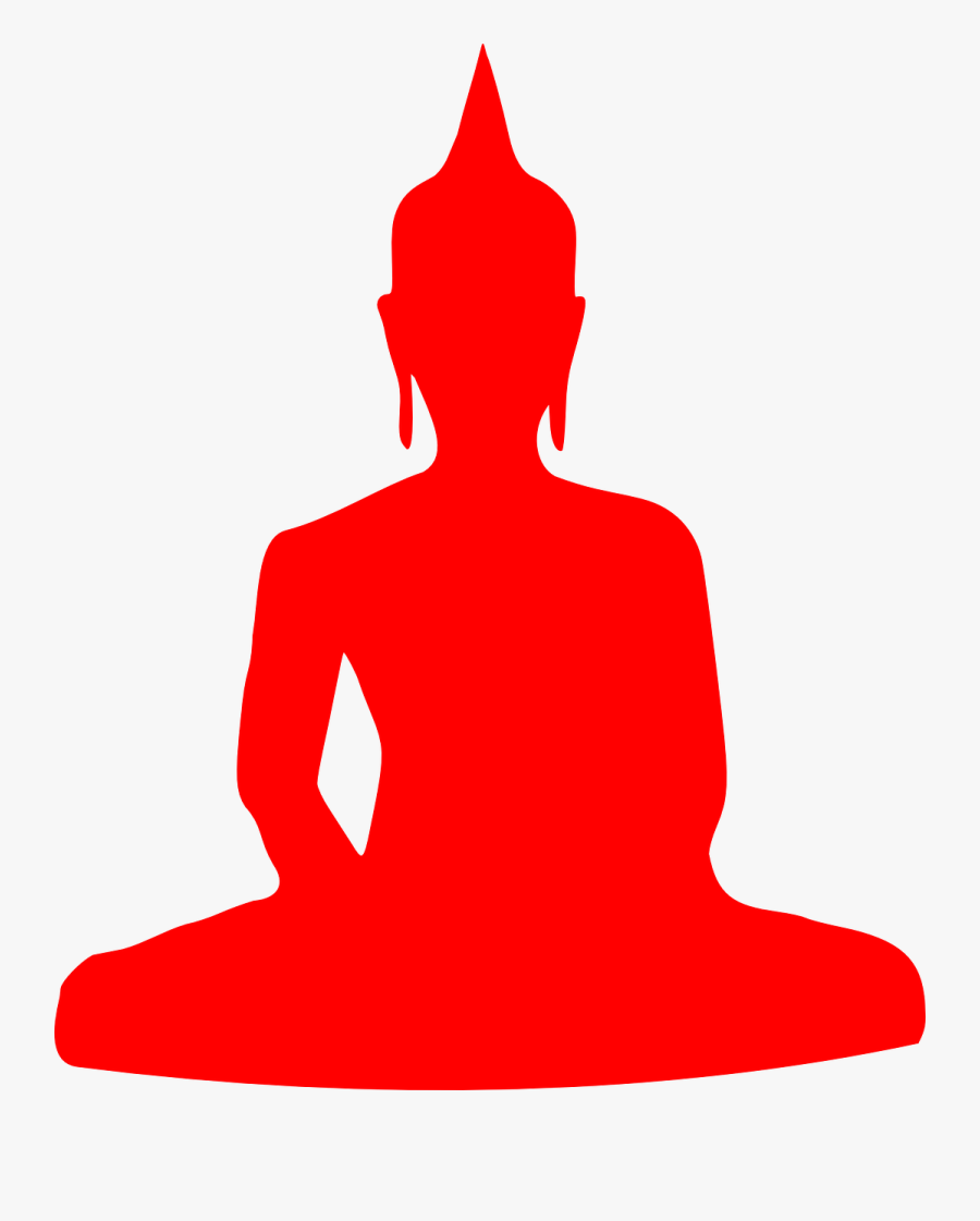 63641 - Buddha In Black And White, Transparent Clipart