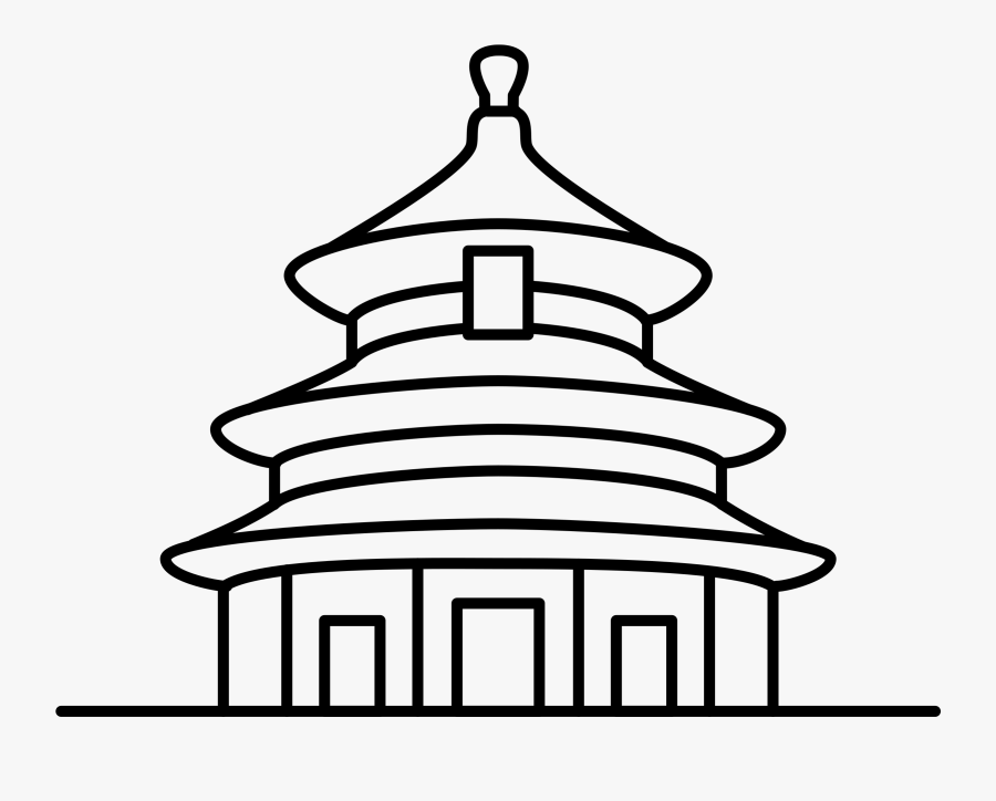 Chinese Pagoda Clipart - Drawing Great Wall Of China, Transparent Clipart