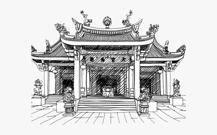 Chinese Temple Ancient Background, Transparent Clipart