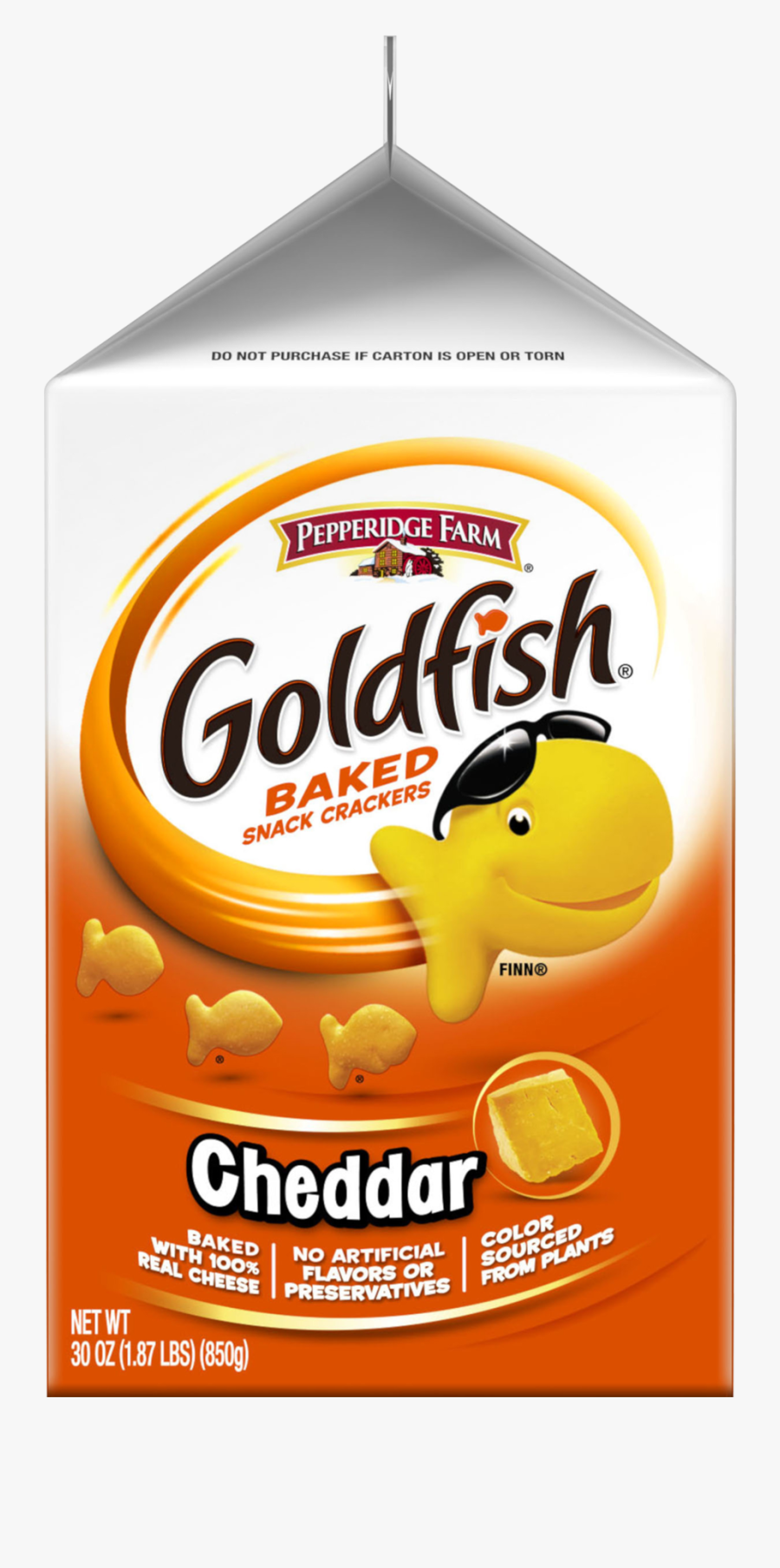 Pepperidge Farm Goldfish Baked Snack Crackers Cheddar - Pepperidge Farm, Transparent Clipart