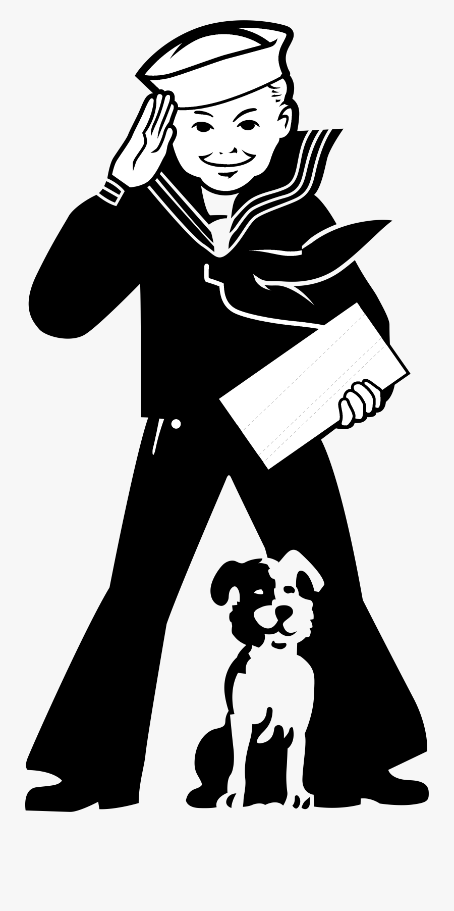 Cracker Jack Boy Logo Black And White - Cracker Jack Sailor Boy, Transparent Clipart