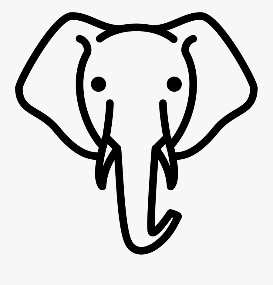 Clip Art Elephant Head Svg - Elephant Head Icon Png, Transparent Clipart