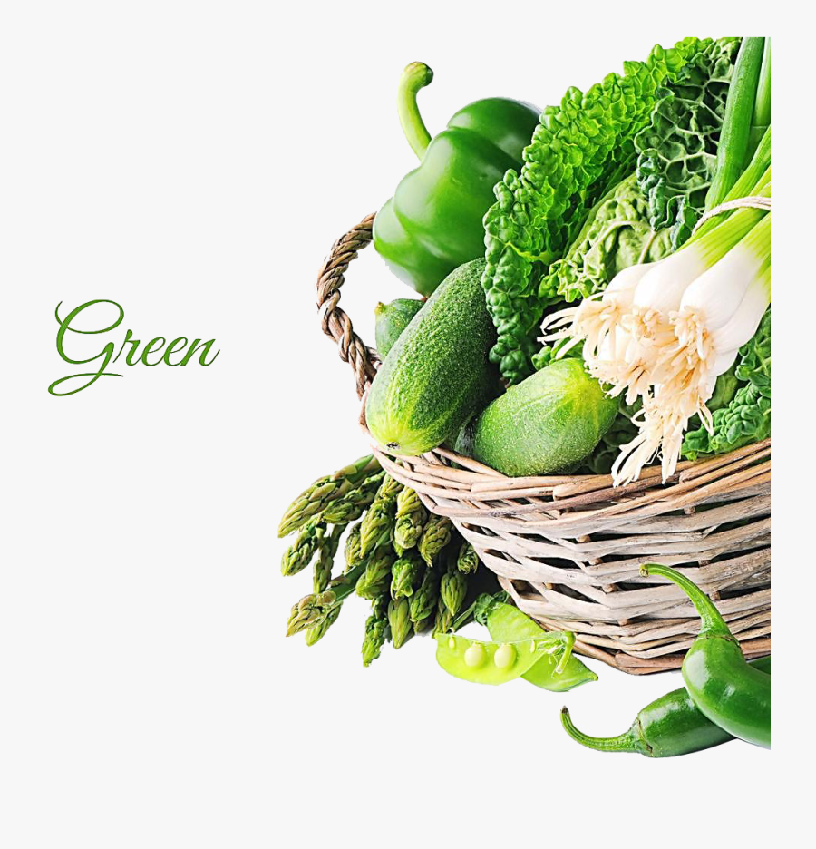 Drawing Vegetables Healthy Food - Green Vegetables Background Png, Transparent Clipart