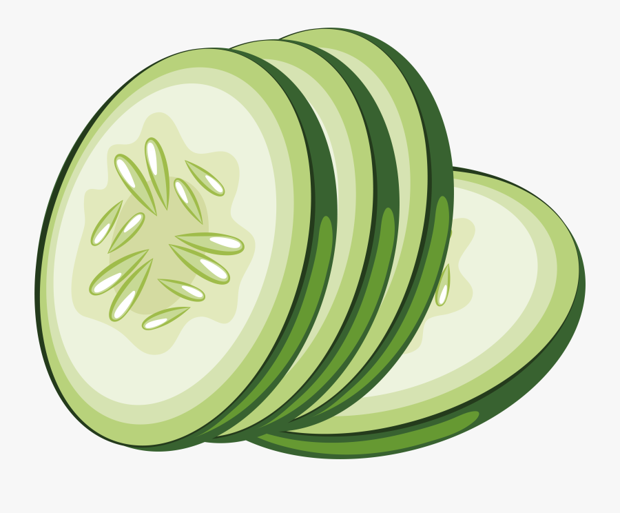 Transparent Vegetable Clipart - Cucumber Slice Clipart, Transparent Clipart