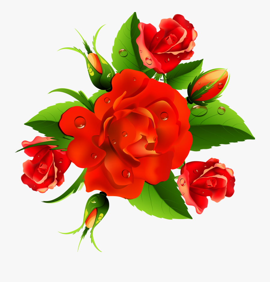 Roses Clipart Png - Beautiful Border Design Rose, Transparent Clipart