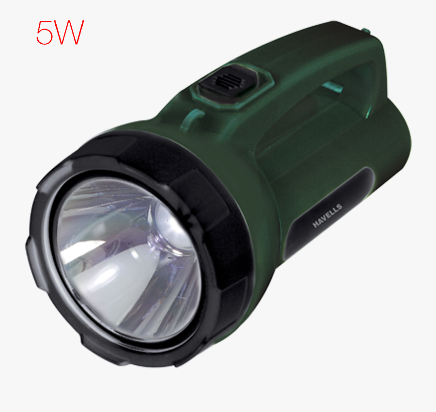 Torch - Flashlight - Havells 5 Watt Led Torch, Transparent Clipart
