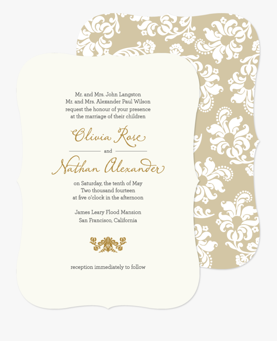 Png Sample Of Wedding Card, Transparent Clipart
