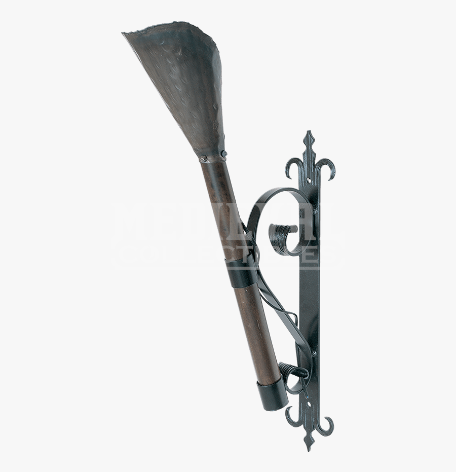 Medieval Torch Holder, Transparent Clipart