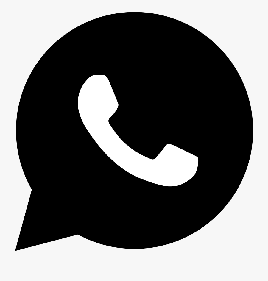 Whatsapp Logo Black Png, Transparent Clipart