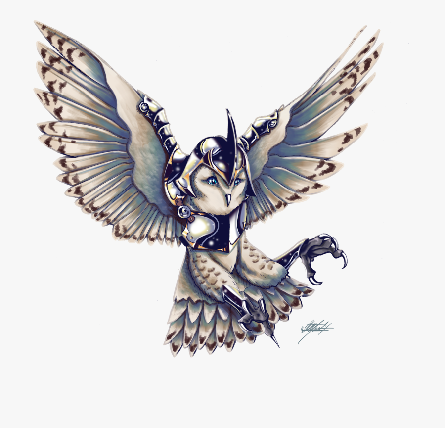 Armored Owl, Transparent Clipart