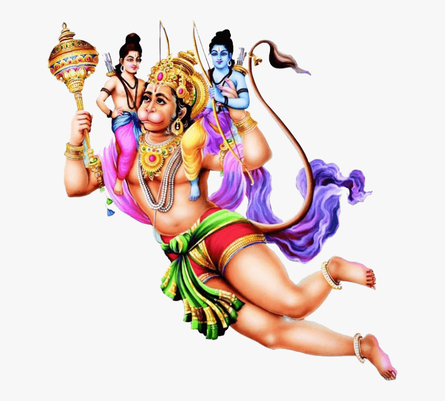 Download Hanuman Png File 262 - Hanuman Carrying Ram And Lakshman, Transparent Clipart