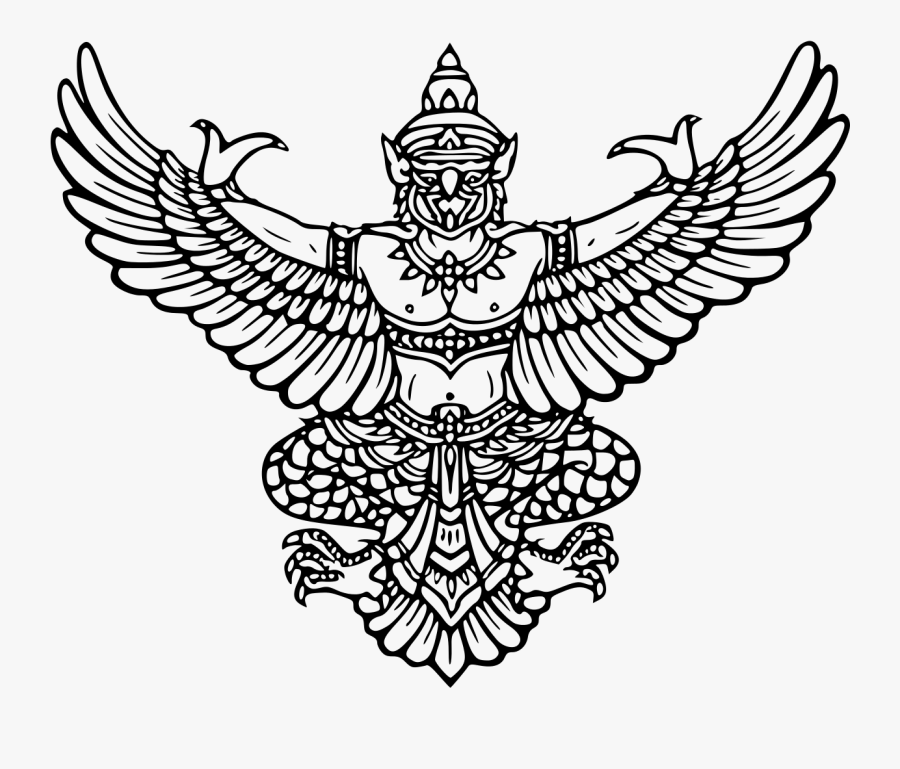 Clip Art Sak Yant Les Tatouages - Garuda Thai, Transparent Clipart