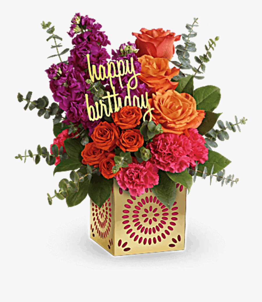 Clip Art Sparkle Delivery Dallas Fort - Bouquet Of Flowers For Birthday, Transparent Clipart