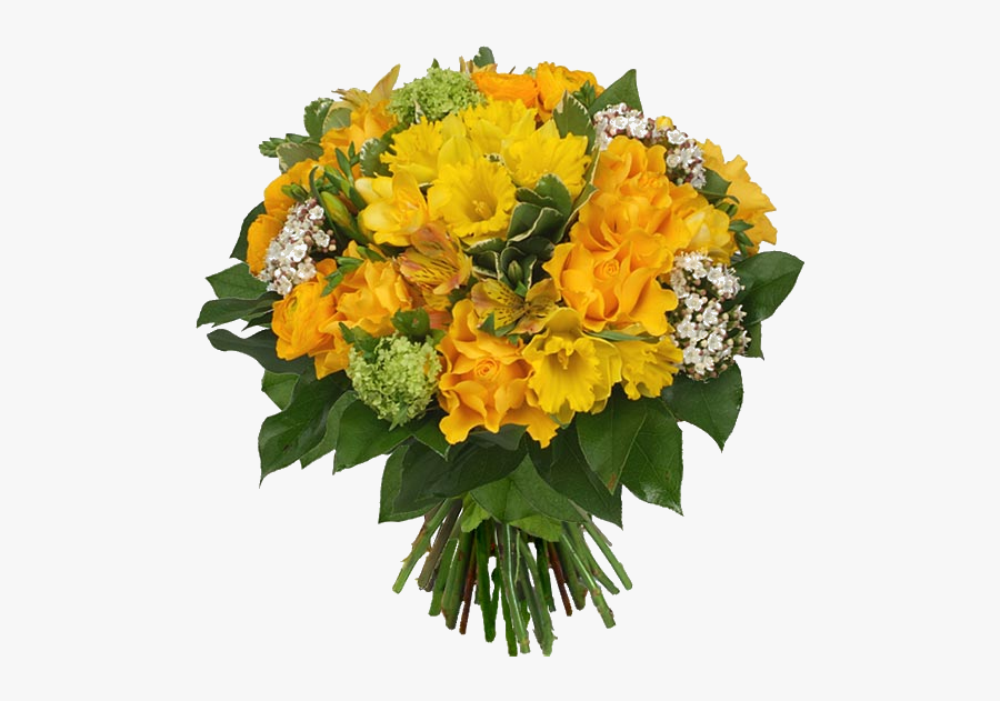 Bouquet Flowers Png - Orange And Yellow Rose Flowers, Transparent Clipart