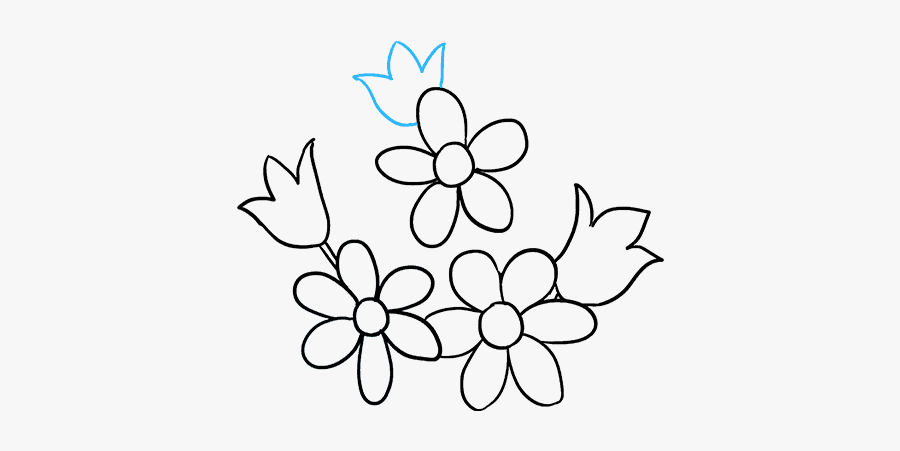 How To Draw Flower Bouquet - Draw Banquet Of Flowers, Transparent Clipart