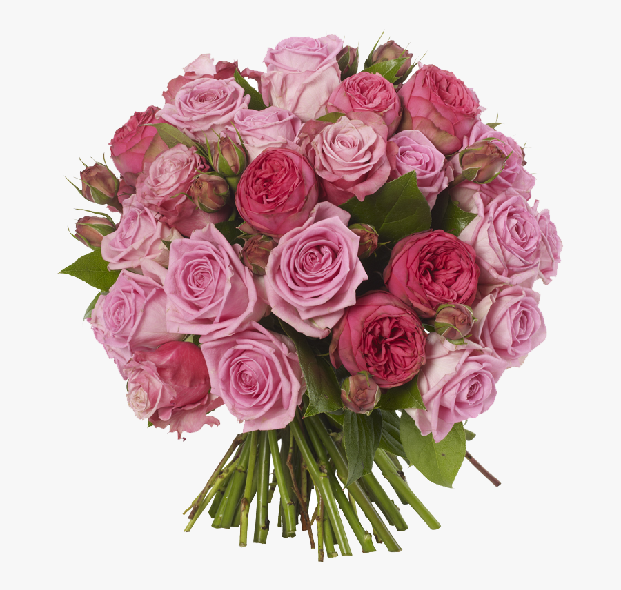 Pink Roses Flowers Bouquet Png Free Download - Flower Bouquet Transparent Background, Transparent Clipart
