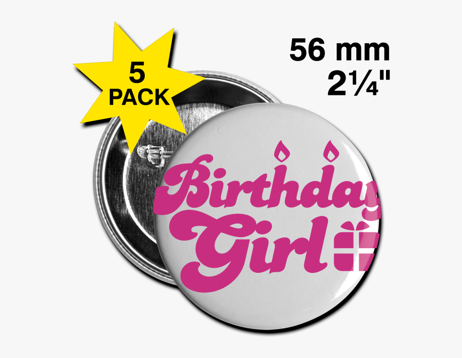 Clip Art Birthday Girl Large - Badge, Transparent Clipart