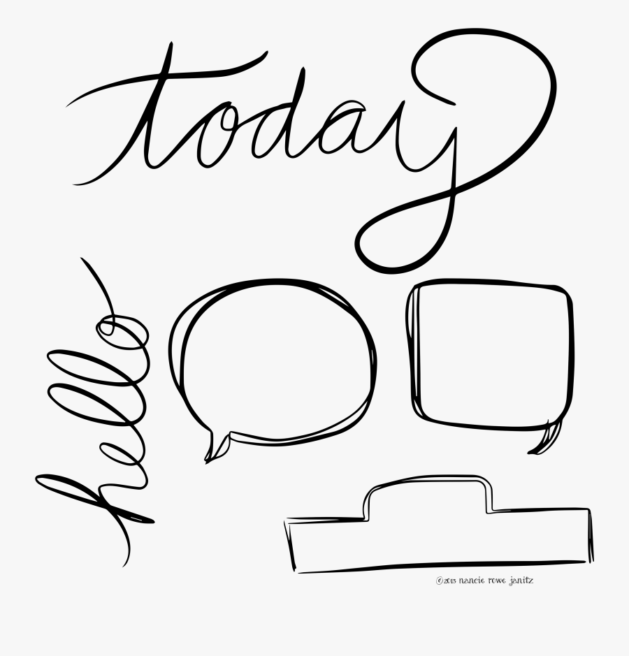 Text Frame Png -image Of Download Frames Brushes For - Line Art, Transparent Clipart
