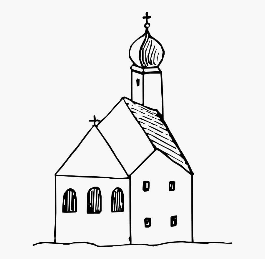 Church - Church Line Drawing Transparent, Transparent Clipart