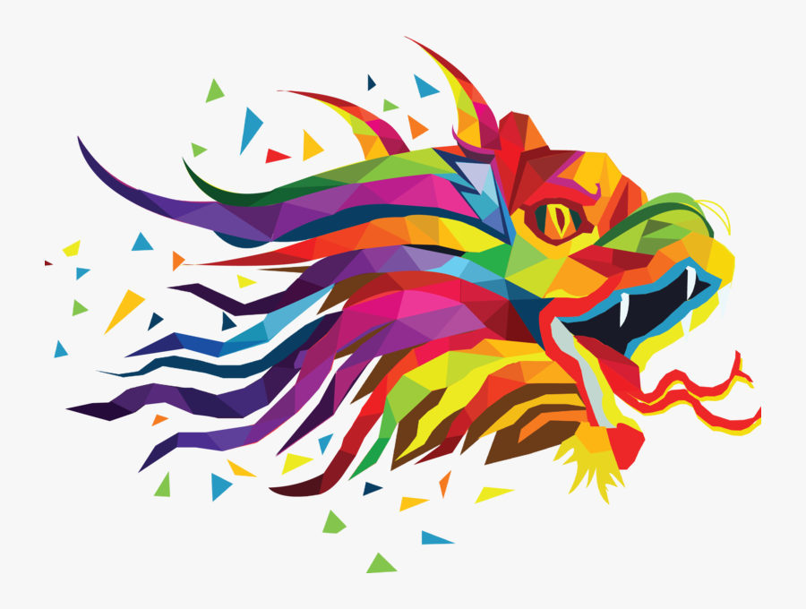 Poly Art Dragon Illustraor Polyart Vector Photoshop - Graphic Design, Transparent Clipart