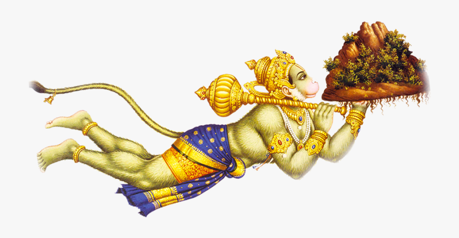 Flying Lord Hanuman Png, Transparent Clipart