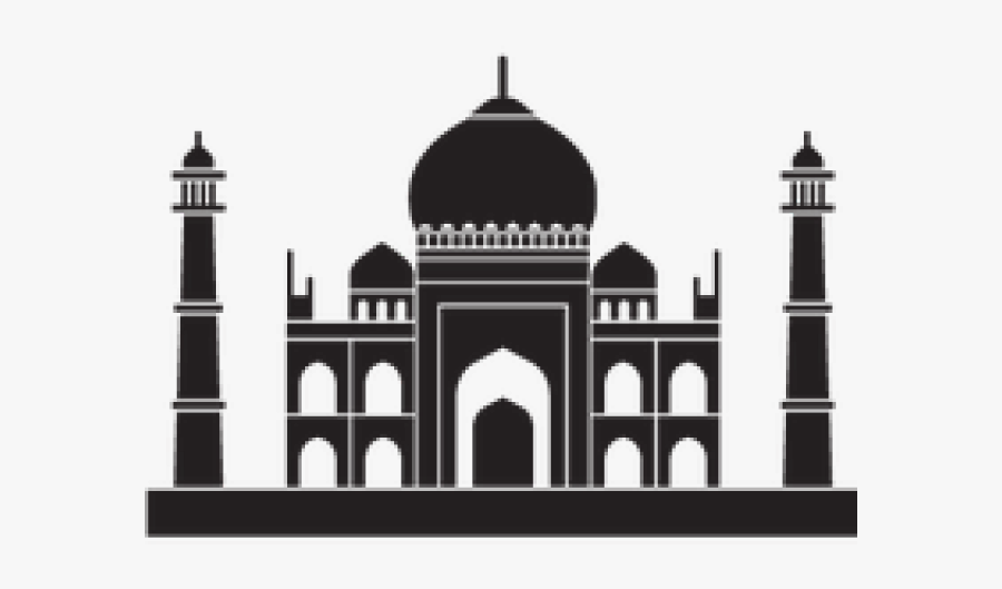 Taj Mahal Clipart Black And White, Transparent Clipart