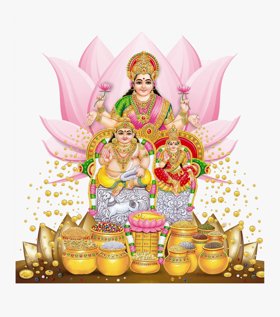 Lord Lakshmi Png - Lakshmi Kubera Images Hd, Transparent Clipart