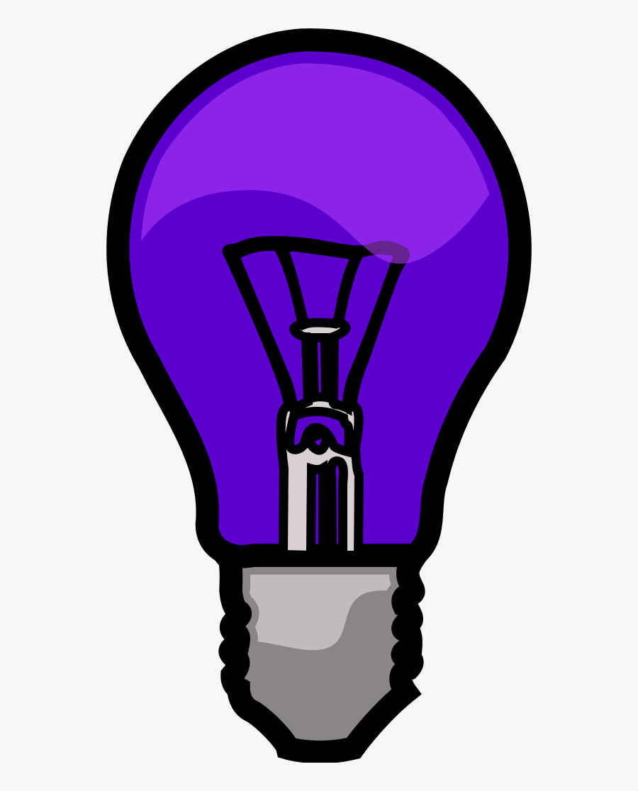 Light Bulb Clipart Purple - Light Bulb Cute Vector Png, Transparent Clipart