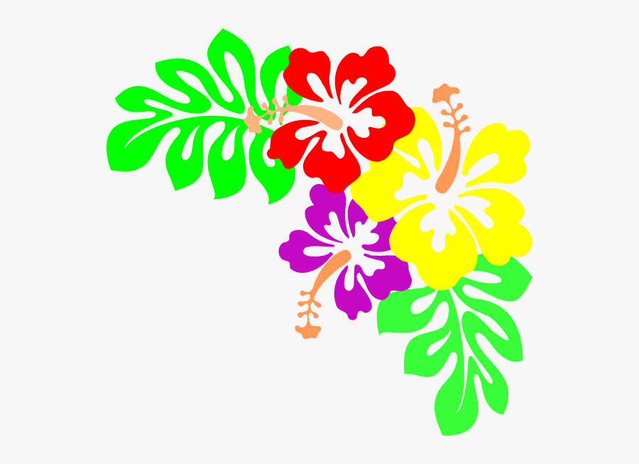 Hibiscus Svg Clip Arts - Transparent Background Tropical Clipart, Transparent Clipart