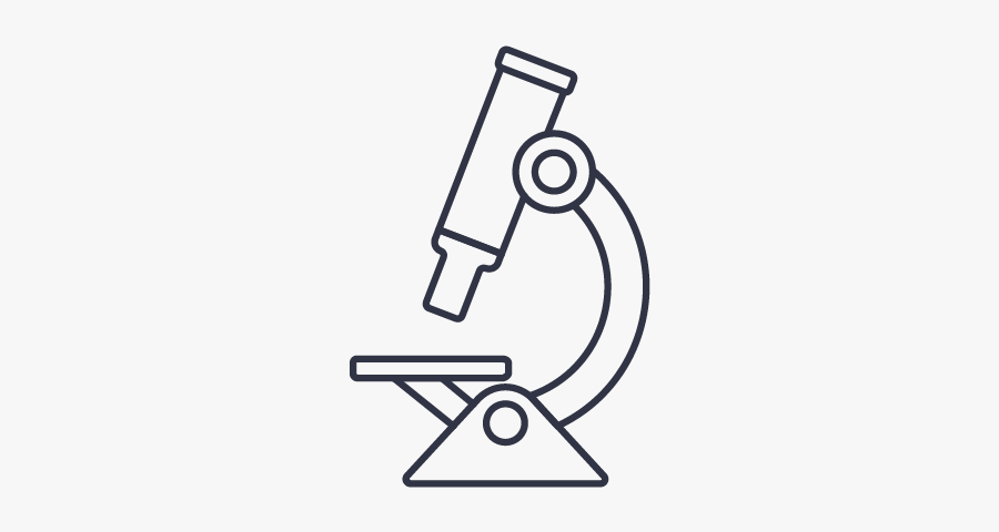 Illustration Of A Microscope, Viewed Side-on • experiential - Line Art, Transparent Clipart