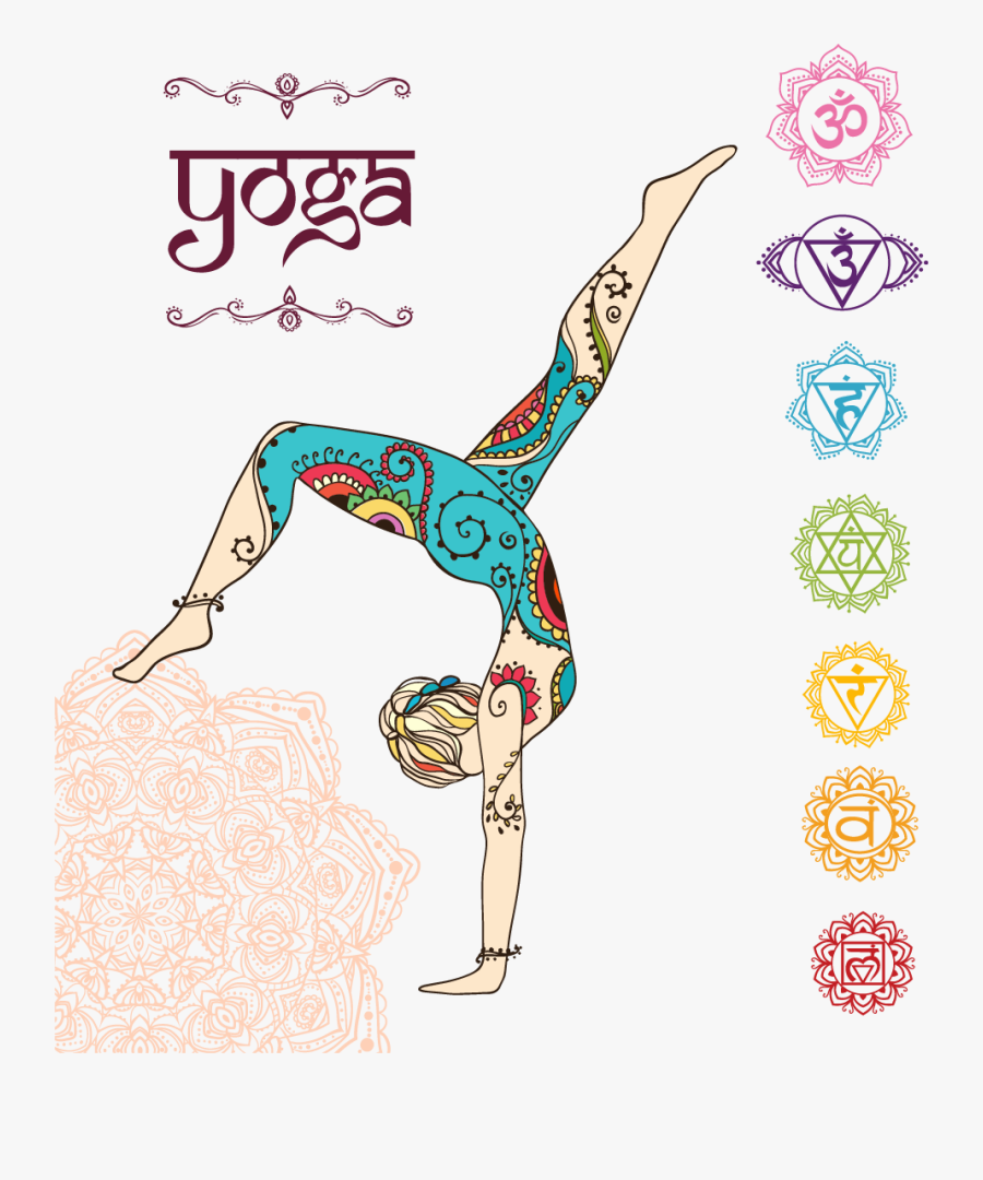 Lotus Position Mandala Yoga Color Free Png Hq Clipart - Color Mandala Hd Png, Transparent Clipart