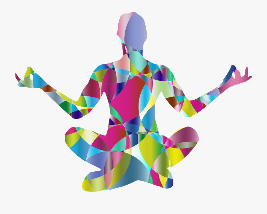 Prismatic Abstract Female Yoga Pose 14 Clip Arts - Yoga Abstract, Transparent Clipart